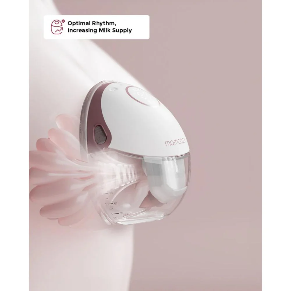 Momcozy M6 Mobile Breast Pump Single Maroon - Image 5