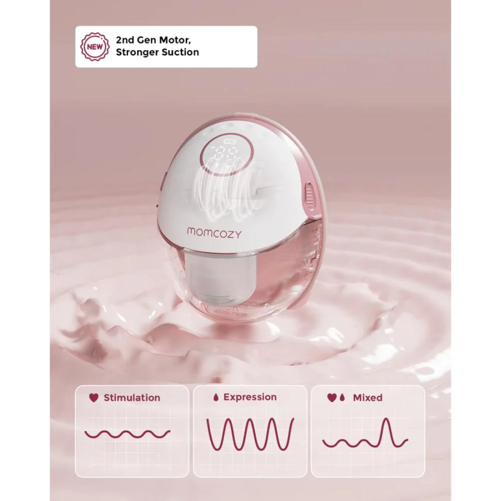 Momcozy M6 Mobile Breast Pump Single Maroon - Image 6