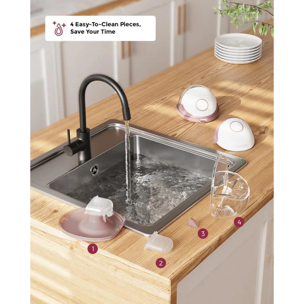 Momcozy M6 Mobile Breast Pump Single Maroon - Image 8